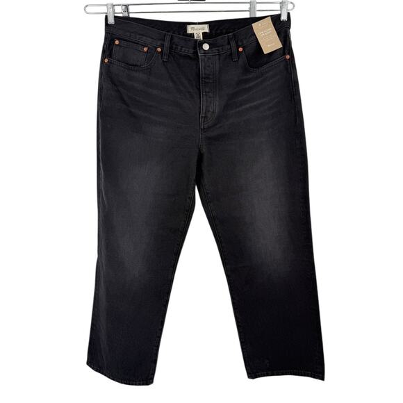 Madewell Jeans Low Slung straight denim black size W 32 - Picture 1 of 7